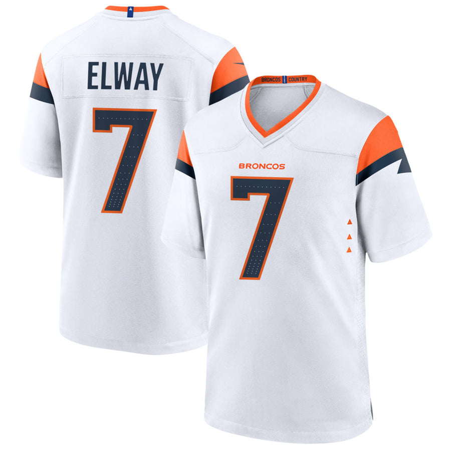 Friene D.Broncos #7 John Elway Player White Home Game Stitched Jerseys