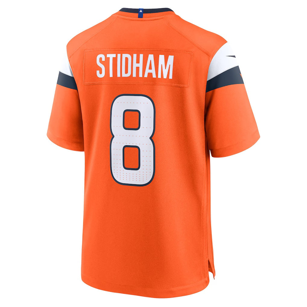 Friene D.Broncos #8 Jarrett Stidham Orange Team Game Stitched Jerseys