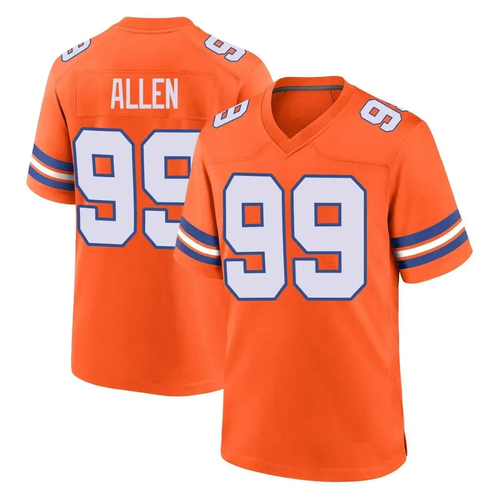 Friene D.Broncos #99 Zach Allen Player Orange Alternate Collection Throwback Game Stitched Jerseys