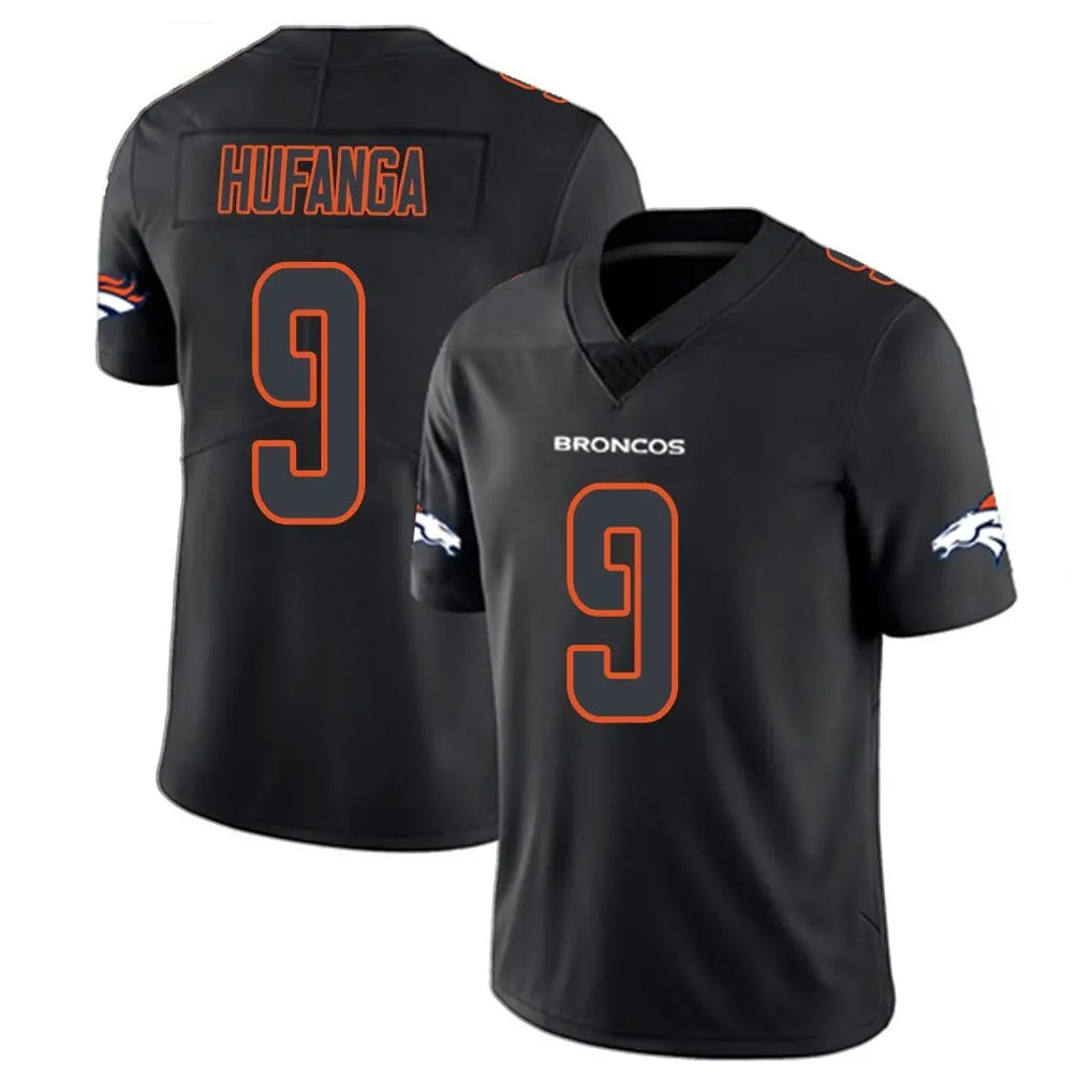 Friene D.Broncos #9 Talanoa Hufanga Player Black Impact Limited Game Stitched Jerseys