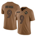 Friene D.Broncos #9 Talanoa Hufanga Player Brown Salute To Service Limited Stitched Jerseys