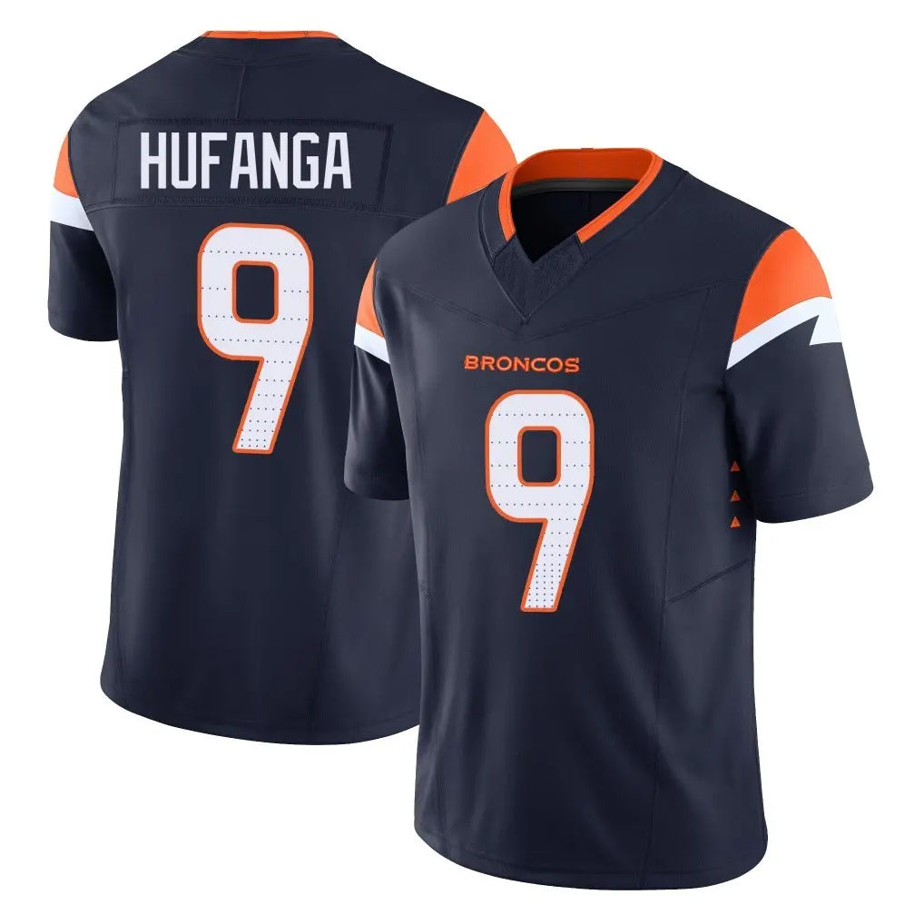 Friene D.Broncos #9 Talanoa Hufanga Player Navy Limited Vapor F.U.S.E. Home Game Stitched Jerseys