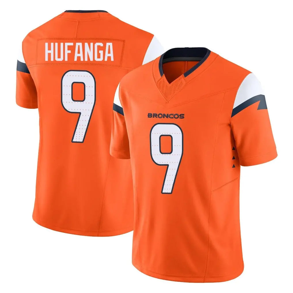 Friene D.Broncos #9 Talanoa Hufanga Player Orange Vapor F.U.S.E. Limited Home Game Stitched Jerseys