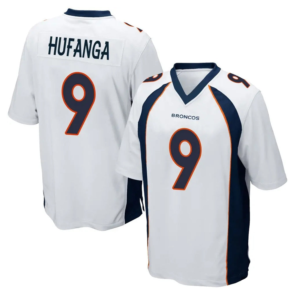 Friene D.Broncos #9 Talanoa Hufanga Player White Game Stitched Jerseys