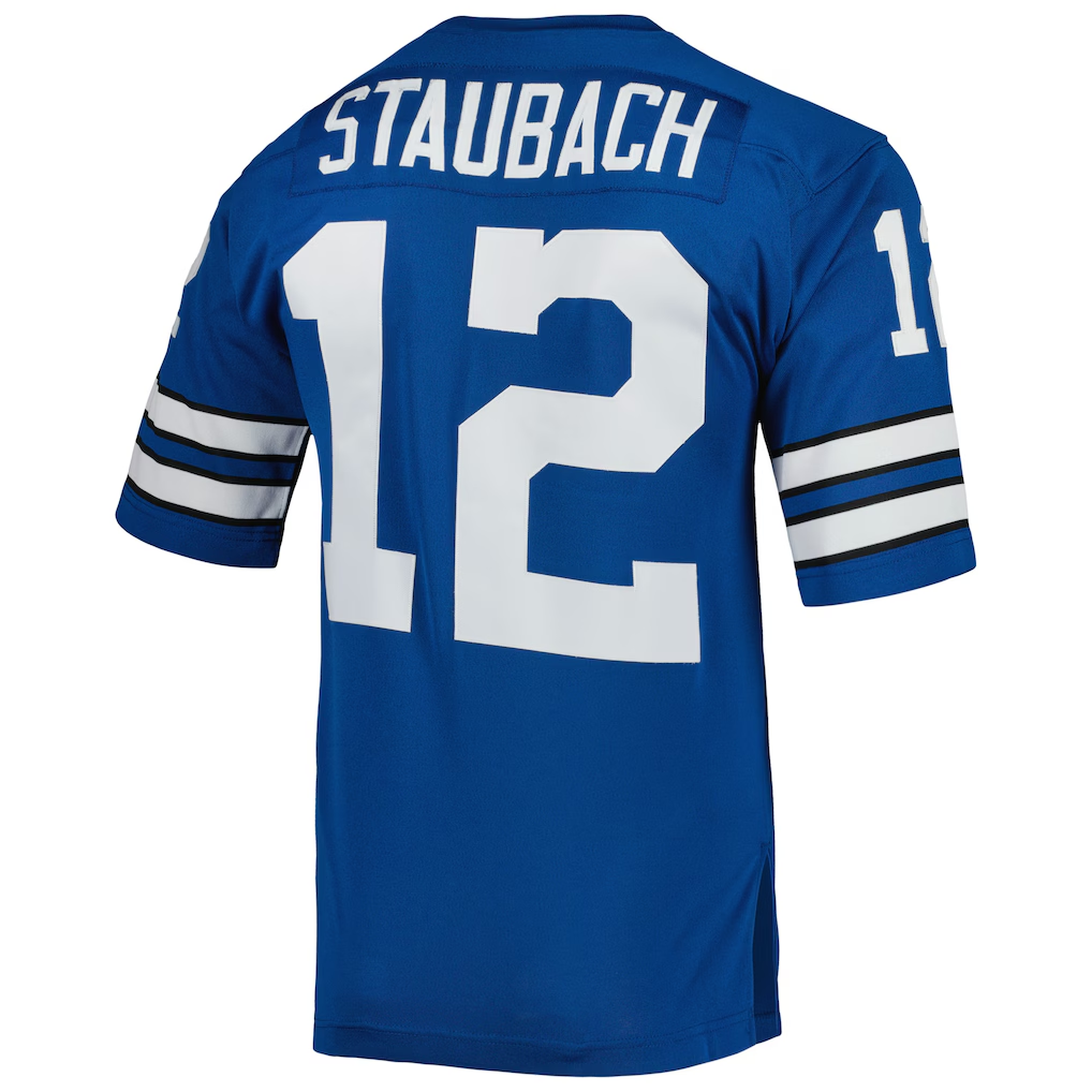 Friene D.Cowboys 1971 #12 Roger Staubach Mitchell & Ness Royal Authentic Throwback Retired Player Stitched Jerseys