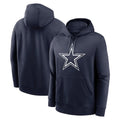 Friene D.Cowboys Navy Pullover Hoodies Limited Blank Player Stitched Jerseys