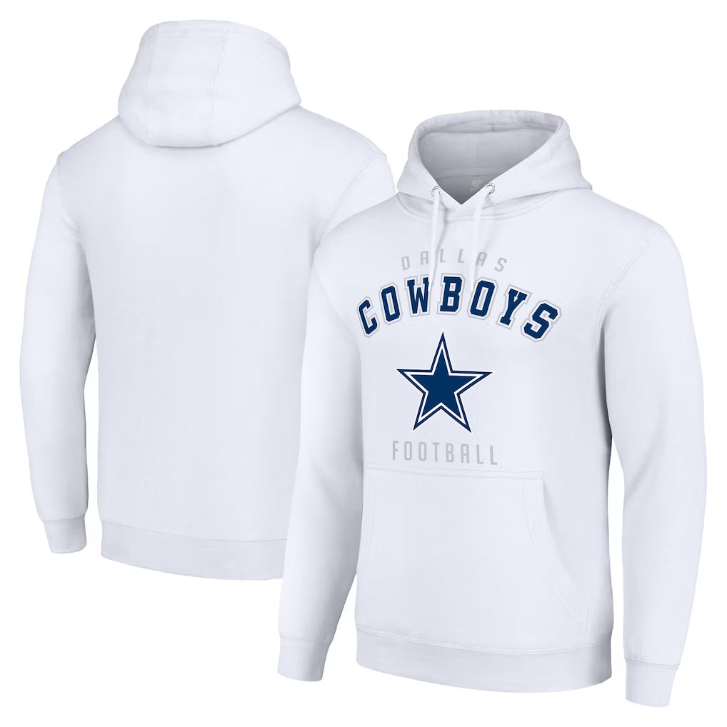Friene D.Cowboys White Pullover Hoodies Limited Blank Player Stitched Jerseys