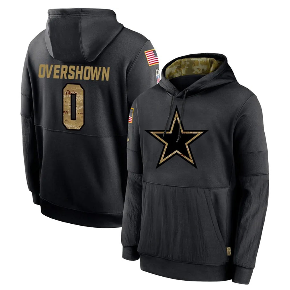 Friene D.Cowboys #0 DeMarvion Overshown Player Black Salute to Service Pullover Hoodies Limited Stitched Jerseys