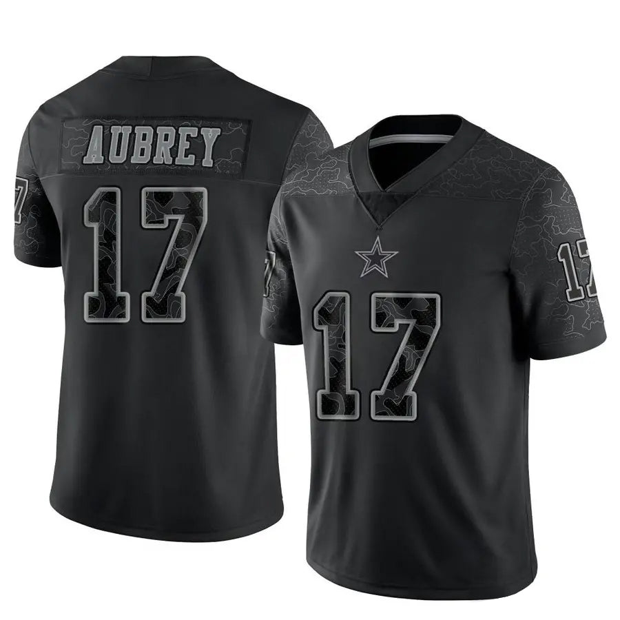 Friene D.Cowboys #17 Brandon Aubrey Player Black REFLECTIVE Limited Stitched Jerseys