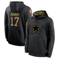 Friene D.Cowboys #17 Brandon Aubrey Player Black Salute to Service Pullover Hoodies Limited Stitched Jerseys