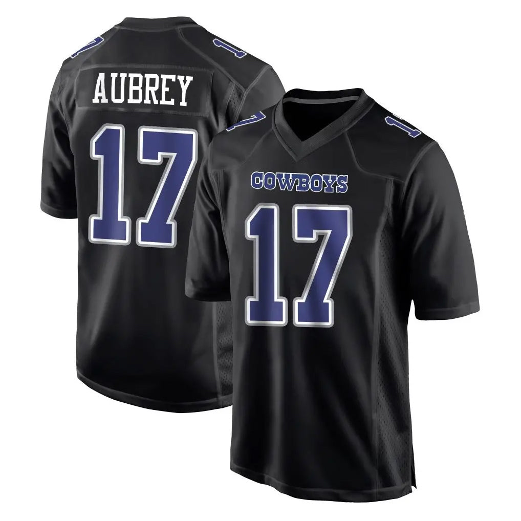 Friene D.Cowboys #17 Brandon Aubrey Player Carbon Black Fashion Home Game Stitched Jerseys