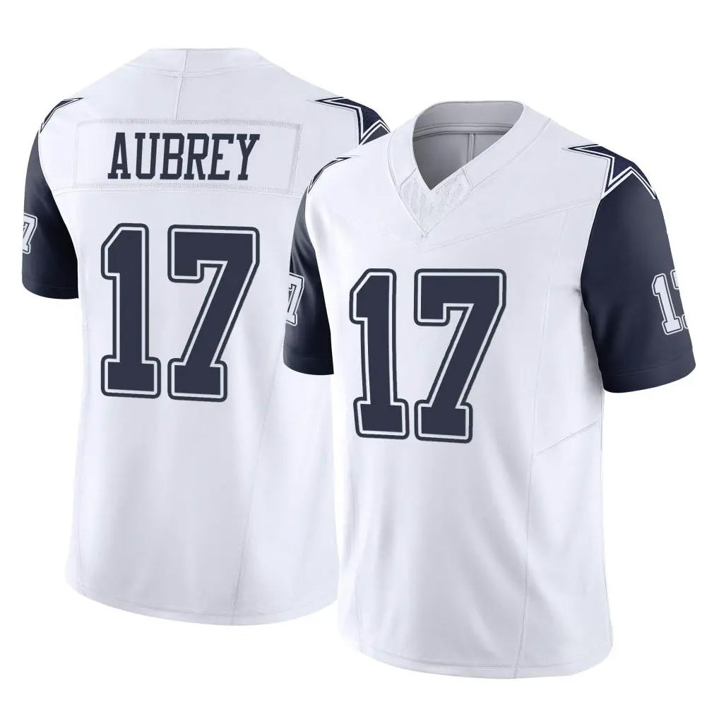 Friene D.Cowboys #17 Brandon Aubrey Player White-Navy Limited Vapor F.U.S.E. Home Game Stitched Jerseys