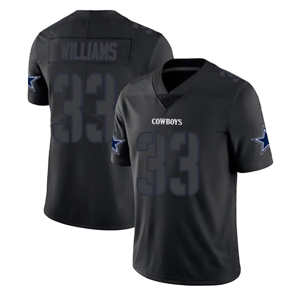 Friene D.Cowboys #33 Javonte Williams Player Black Impact Limited Home Game Stitched Jerseys