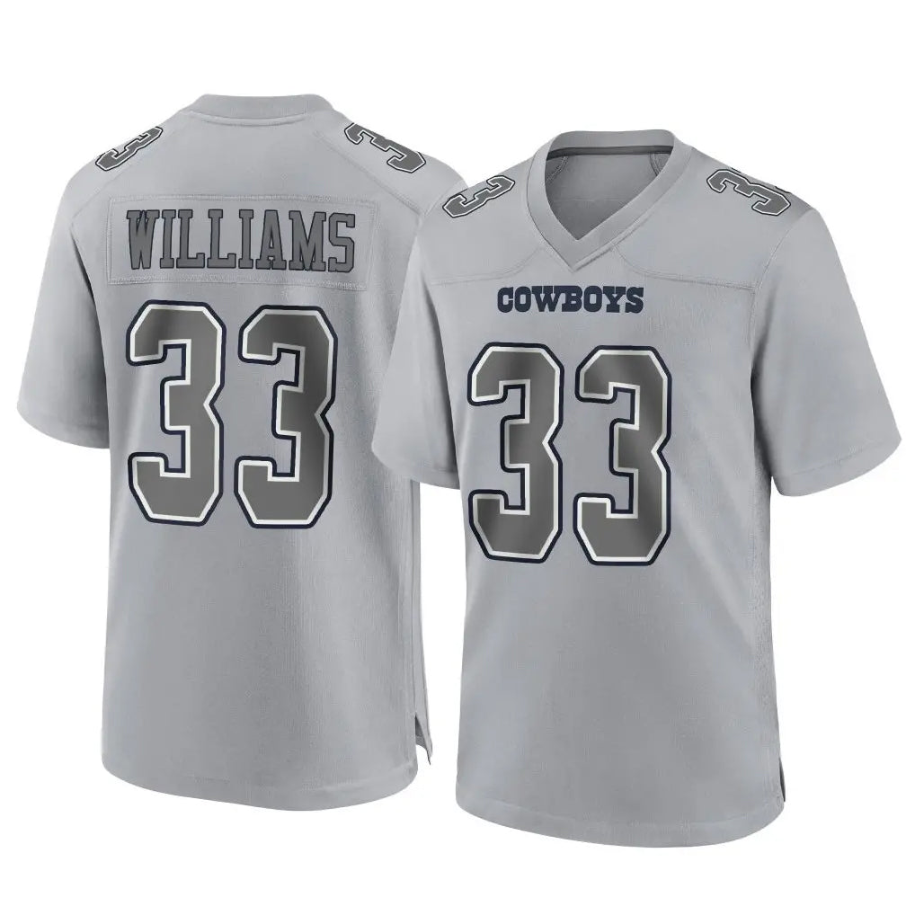 Friene D.Cowboys #33 Javonte Williams Player Gray Atmosphere Fashion Home Game Stitched Jerseys