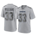 Friene D.Cowboys #33 Javonte Williams Player Gray Atmosphere Fashion Home Game Stitched Jerseys
