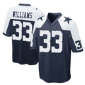 Friene D.Cowboys #33 Javonte Williams Player Navy-White Alternate Home Game Stitched Jerseys