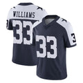 Friene D.Cowboys #33 Javonte Williams Player Navy-White Limited Alternate Vapor Untouchable Home Game Stitched Jerseys