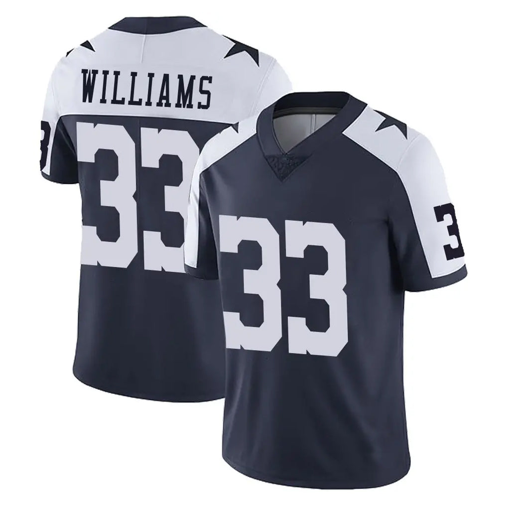 Friene D.Cowboys #33 Javonte Williams Player Navy-White Limited Alternate Vapor Untouchable Home Game Stitched Jerseys