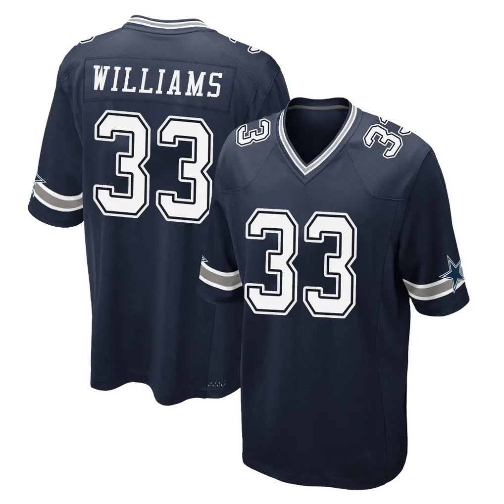 Friene D.Cowboys #33 Javonte Williams Player Navy Home Game Stitched Jerseys