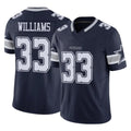 Friene D.Cowboys #33 Javonte Williams Player Navy Limited Vapor F.U.S.E. Home Game Stitched Jerseys