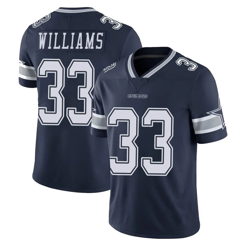 Friene D.Cowboys #33 Javonte Williams Player Navy Vapor Untouchable Limited Home Game Stitched Jerseys
