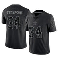 Friene D.Cowboys #34 Jalen Thompson Player Black Limited Reflective Home Game Stitched Jerseys