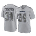 Friene D.Cowboys #34 Jalen Thompson Player Gray Atmosphere Fashion Home Game Stitched Jerseys