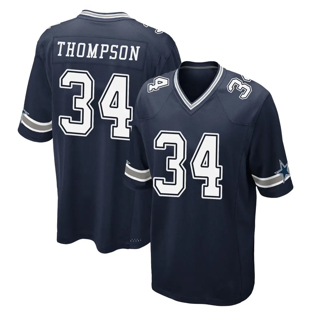 Friene D.Cowboys #34 Jalen Thompson Player Navy Home Game Stitched Jerseys