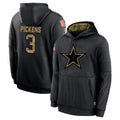 Friene D.Cowboys #3 George Pickens Player Black Salute to Service Pullover Hoodies Limited Stitched Jerseys