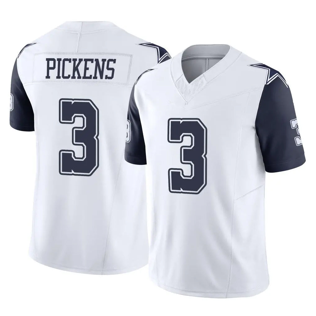 Friene D.Cowboys #3 George Pickens Player White-Navy Limited Vapor F.U.S.E. Home Game Stitched Jerseys