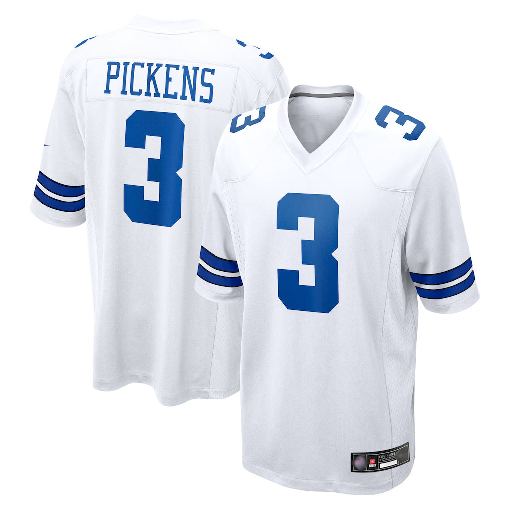 Friene D.Cowboys #3 George Pickens Player White Home Game Stitched Jerseys