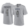 Friene D.Cowboys #4 Dak Prescott Player Gray Atmosphere Fashion Home Game Stitched Jerseys