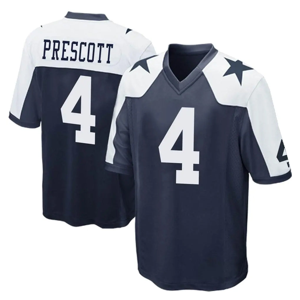 Friene D.Cowboys #4 Dak Prescott Player Navy-White Alternate Home Game Stitched Jerseys