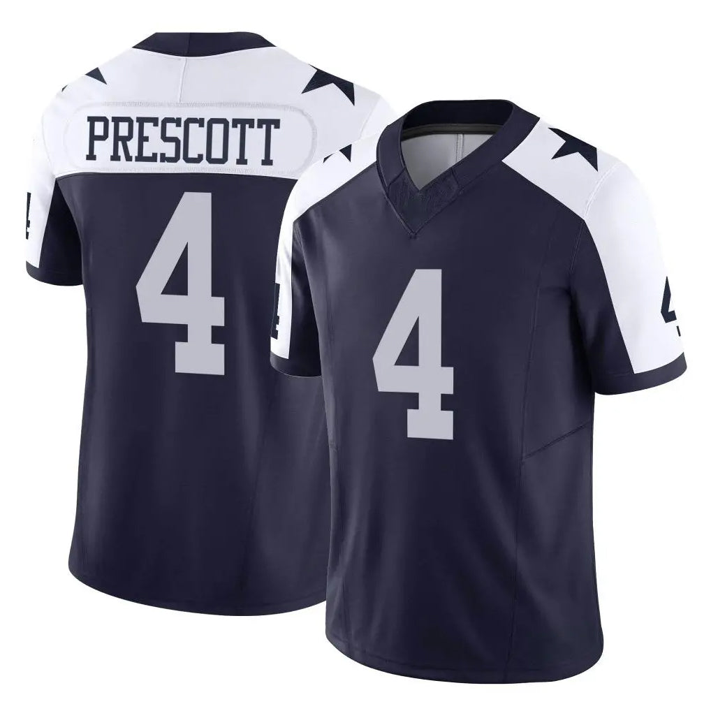 Friene D.Cowboys #4 Dak Prescott Player Navy-White Limited Alternate Vapor F.U.S.E. Home Game Stitched Jerseys
