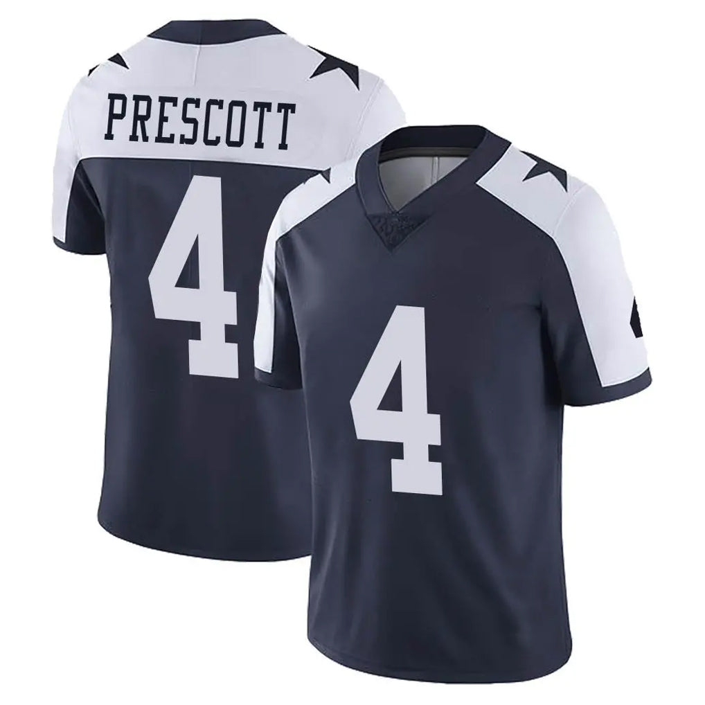 Friene D.Cowboys #4 Dak Prescott Player Navy-White Limited Alternate Vapor Untouchable Home Game Stitched Jerseys