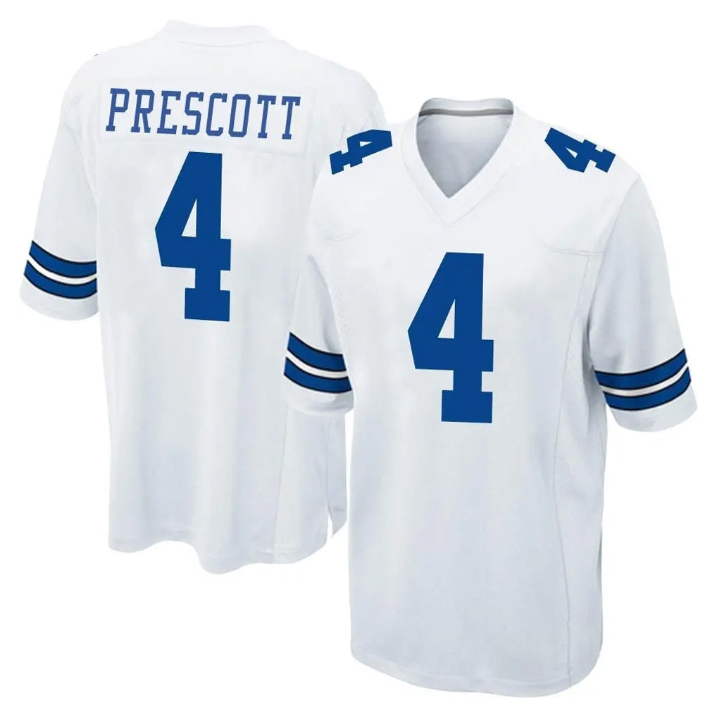 Friene D.Cowboys #4 Dak Prescott Player White Home Game Stitched Jerseys