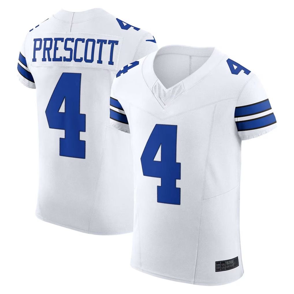 Friene D.Cowboys #4 Dak Prescott White Vapor F.U.S.E. Elite Stitched Jerseys