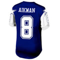 Friene D.Cowboys #8 Troy Aikman Navy Legacy Replica Jersey American Stitched Jerseys