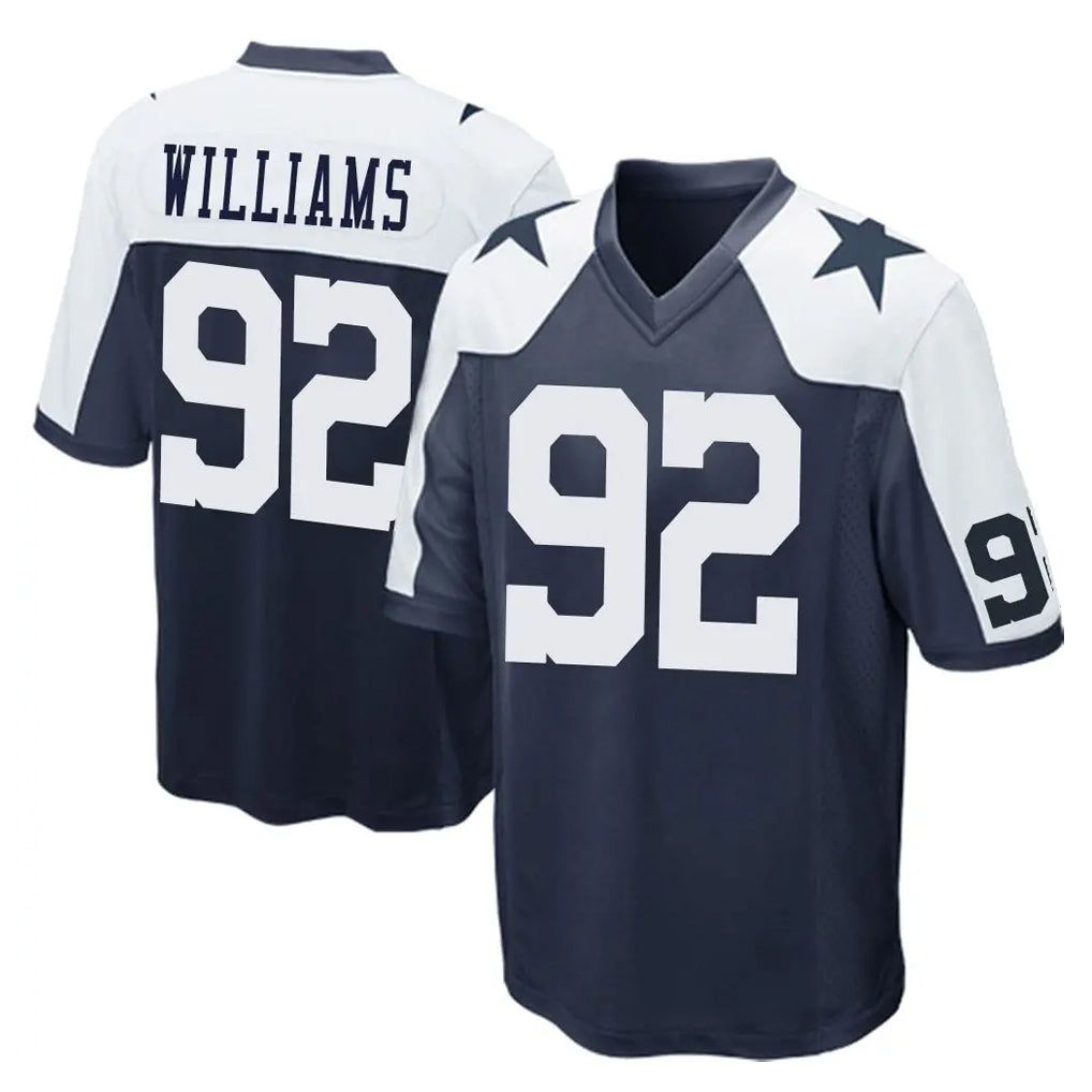 Friene D.Cowboys #92 Quinnen Williams Player Navy-White Alternate Home Game Stitched Jerseys