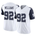 Friene D.Cowboys #92 Quinnen Williams Player White-Navy Limited Vapor F.U.S.E. Home Game Stitched Jerseys
