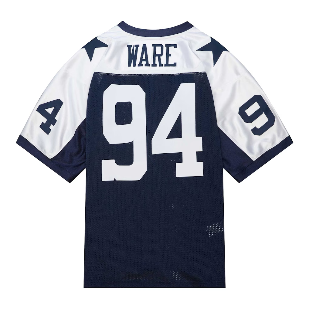 Friene D.Cowboys #94 DeMarcus Ware Mitchell & Ness Navy 2011 Authentic Throwback Retired Player Puhic Stitched Jerseys