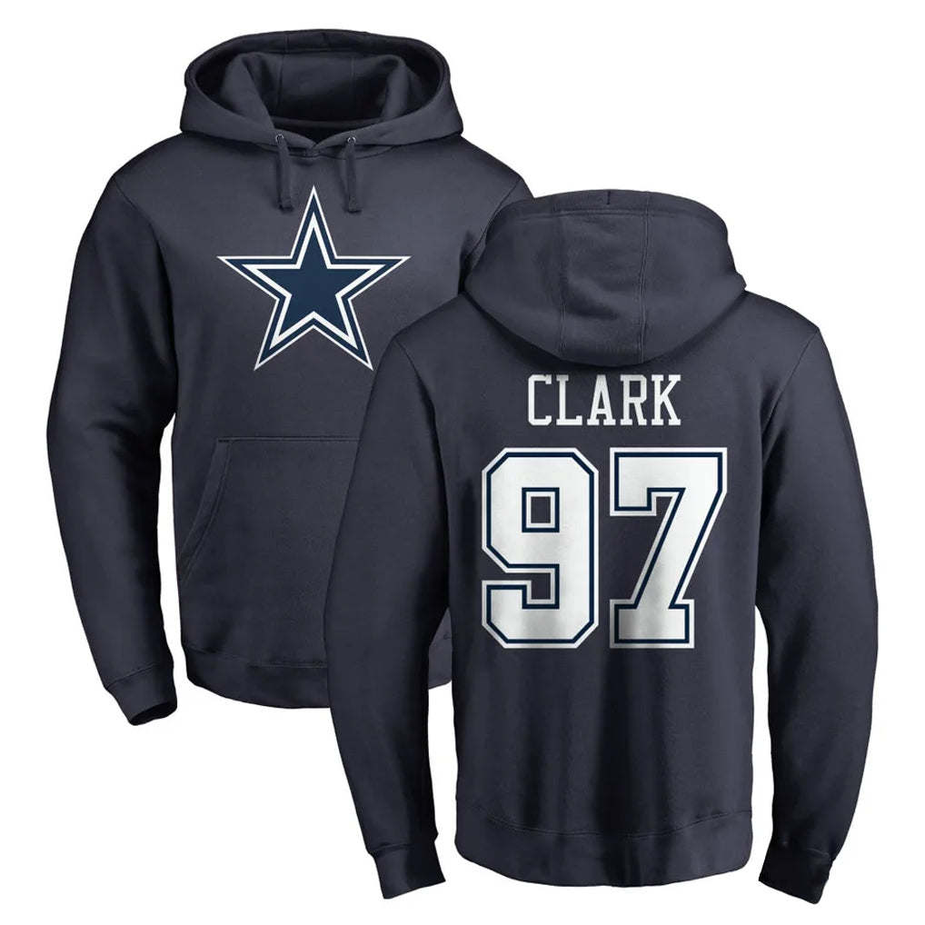 Friene D.Cowboys #97 Kenny Clark Player Navy Pullover Hoodies Limited Stitched Jerseys