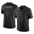 Friene D.Cowboys #9 KaVontae Turpin Player Black Limited Reflective Home Game Stitched Jerseys