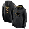Friene D.Cowboys #9 KaVontae Turpin Player Black Salute to Service Pullover Hoodies Limited Stitched Jerseys