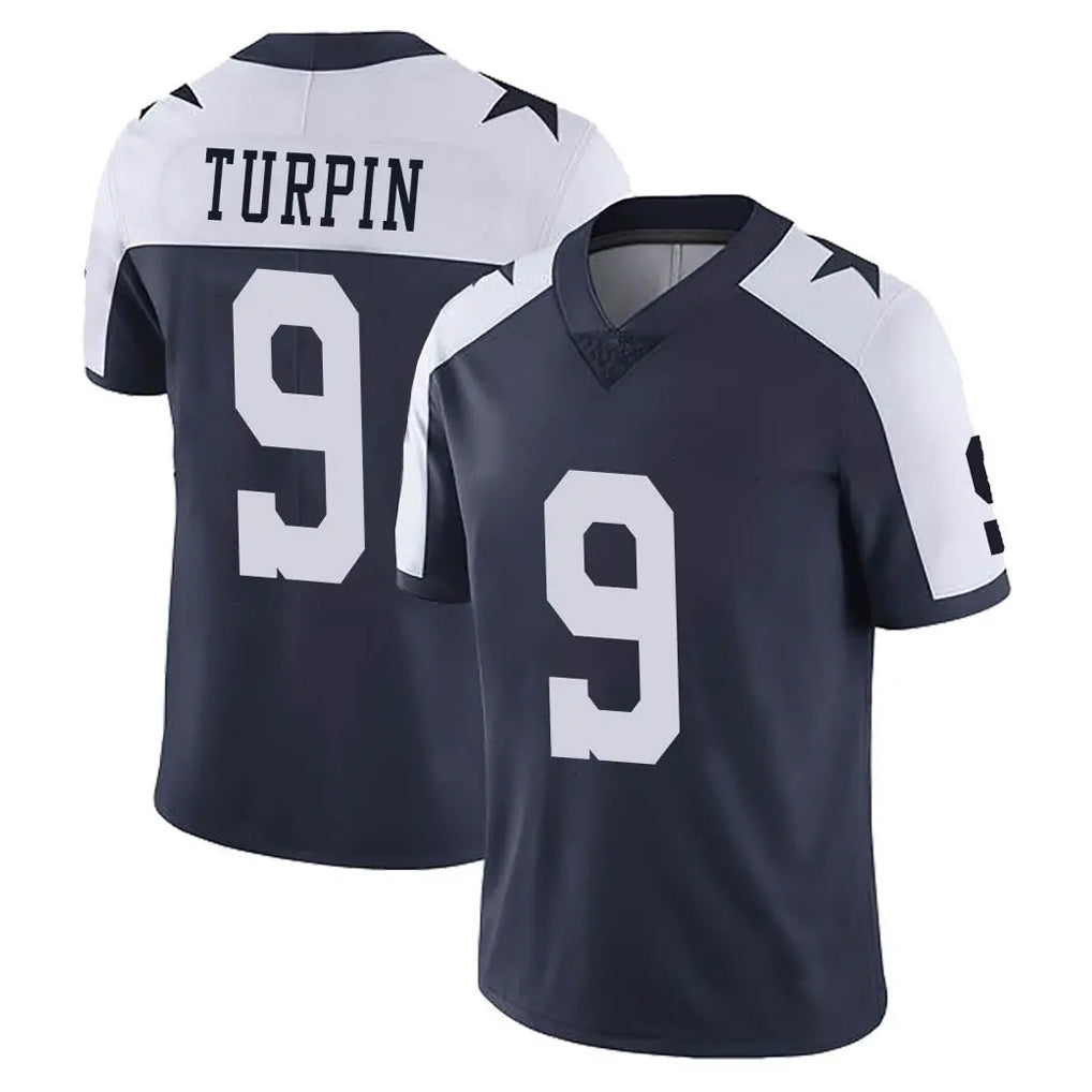 Friene D.Cowboys #9 KaVontae Turpin Player Navy-White Limited Alternate Vapor Untouchable Home Game Stitched Jerseys