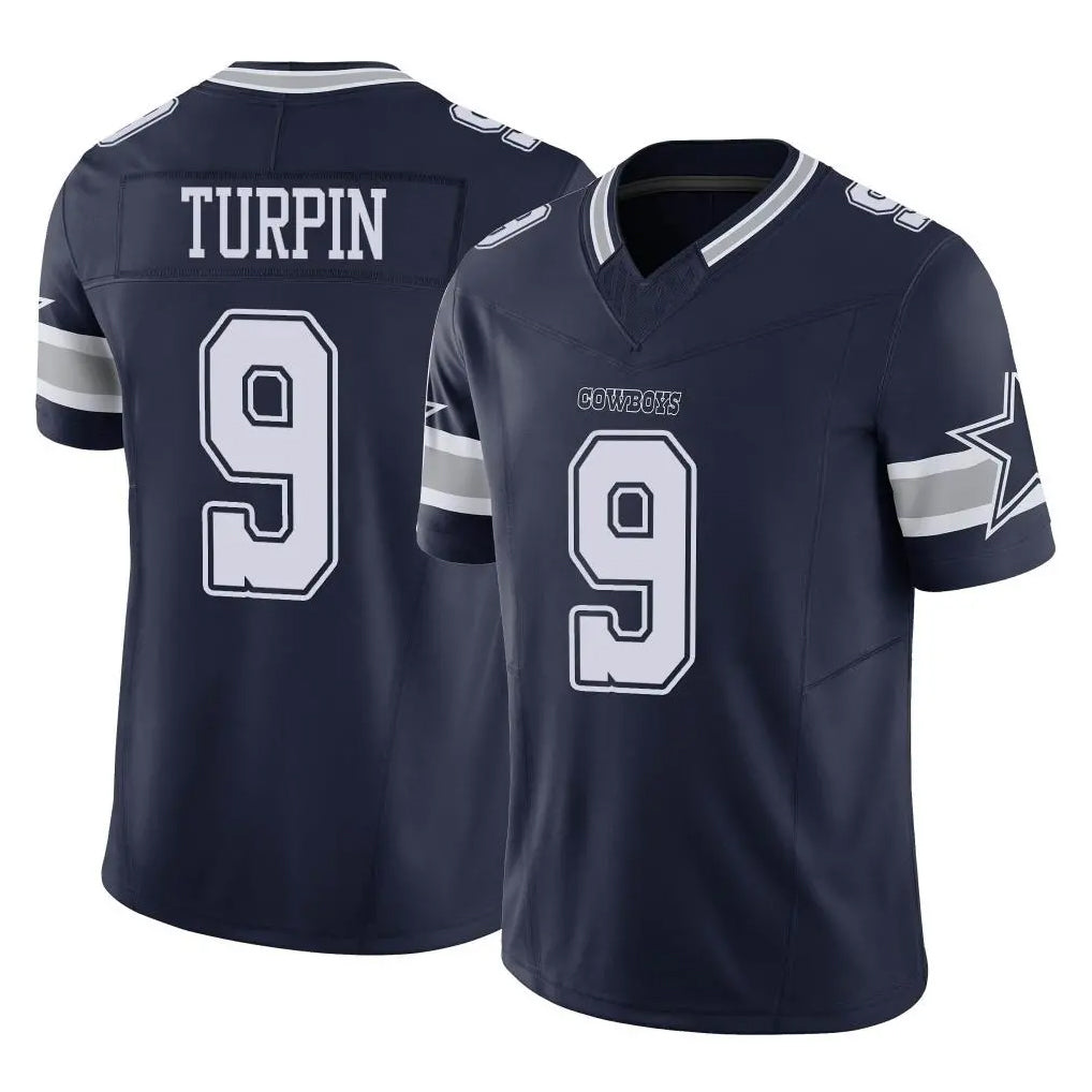 Friene D.Cowboys #9 KaVontae Turpin Player Navy Limited Vapor F.U.S.E. Home Game Stitched Jerseys