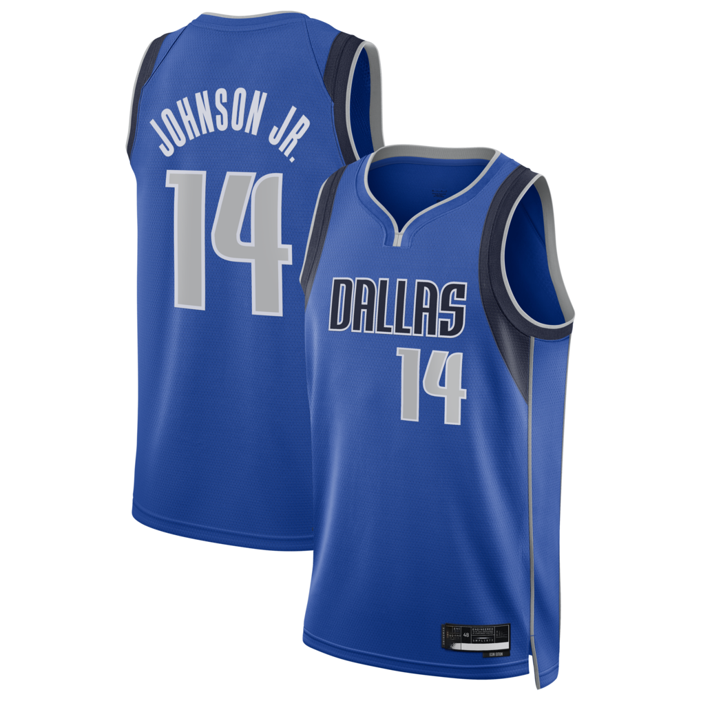 Friene D.Mavericks #14 Morez Johnson Jr. Blue Swingman Jerseys - Icon Edition