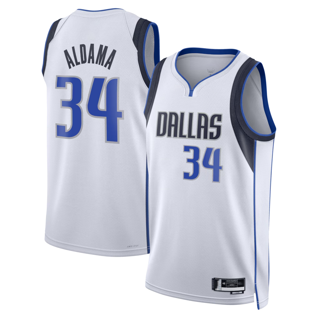Friene D.Mavericks #34 White Santi Aldama Association Edition Swingman Stitched Jerseys