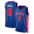Friene D.Pistons #0 Jalen Duren Blue Swingman Jerseys - Icon Edition
