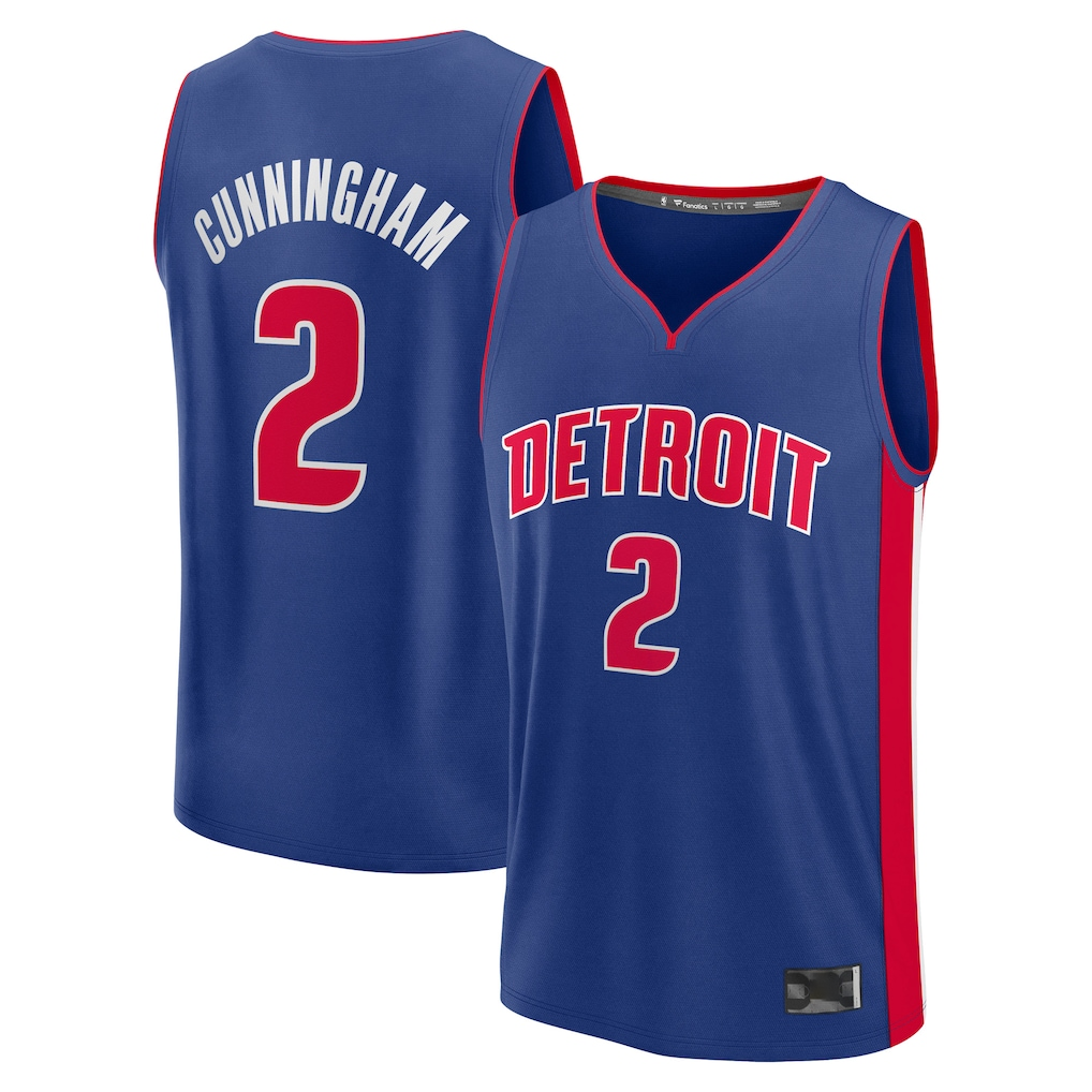 Friene D.Pistons #2 Cade Cunningham Blue Fast Break Replica Player Jerseys - Icon Edition